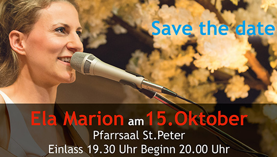 Ela Marion im Pfarrsaal St. Peter