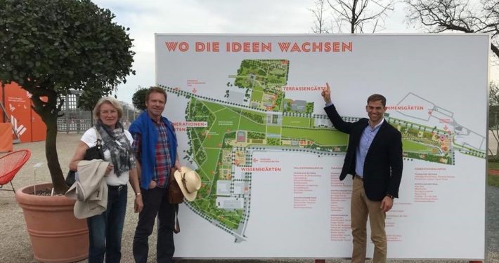 Wo Ideen wachsen: Bei der Eröffnung der Landesgartenschau in Würzburg sammelte Erster Bürgermeister Maximilian Böltl mit Stellvertreterin Marianne Hausladen und Gemeinderat Stephan Keck Ideen für ein blühendes Kirchheim.