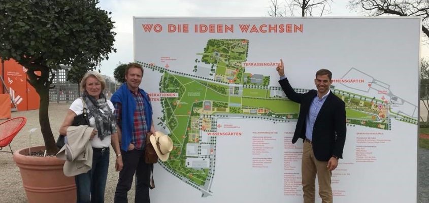 Wo Ideen wachsen: Bei der Eröffnung der Landesgartenschau in Würzburg sammelte Erster Bürgermeister Maximilian Böltl mit Stellvertreterin Marianne Hausladen und Gemeinderat Stephan Keck Ideen für ein blühendes Kirchheim.