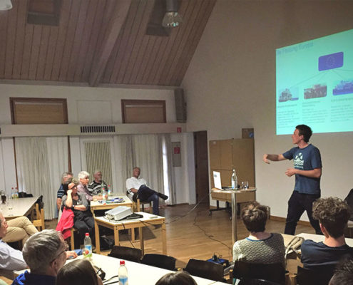 Der Heimstettener Medizinstudent Manuel Spagl berichtete im Pfarrsaal St. Andreas von seinem Einsatz auf der Sea Watch