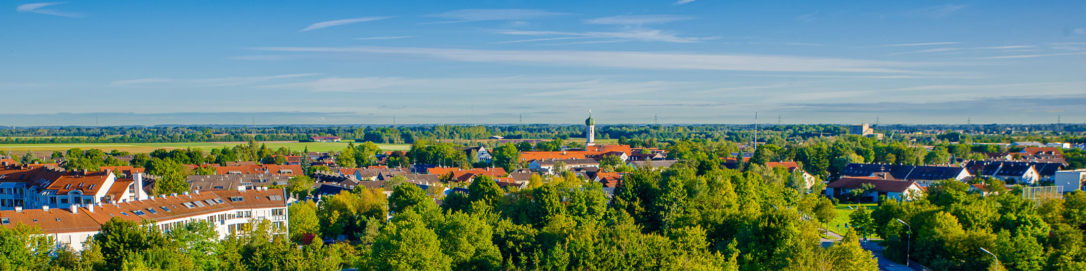 Panoramaaufnahme der Ortsteile Kirchheim und Hausen