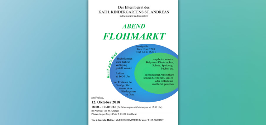 Abendflohmarkt des Kindergarten St. Andreas am 12. Oktober 2018