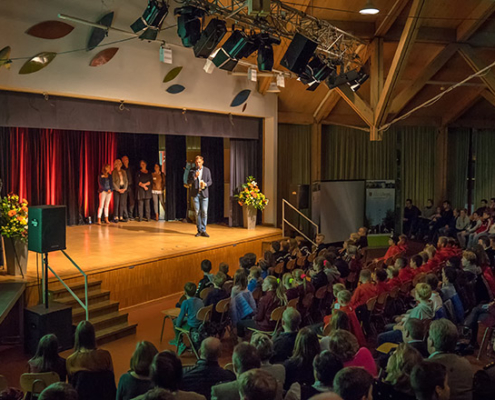 Über 300 Sportler und Gäste bei der diesjährigen Sportlerehrung im Gymnasium Kirchheim. Foto: Claudia Topel