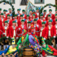 Gruppenfoto der Schäfflerzunft Kirchheim 2019