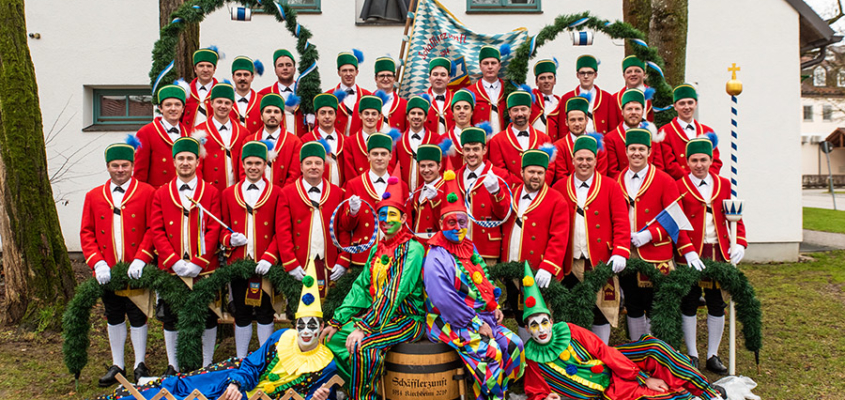 Gruppenfoto der Schäfflerzunft Kirchheim 2019