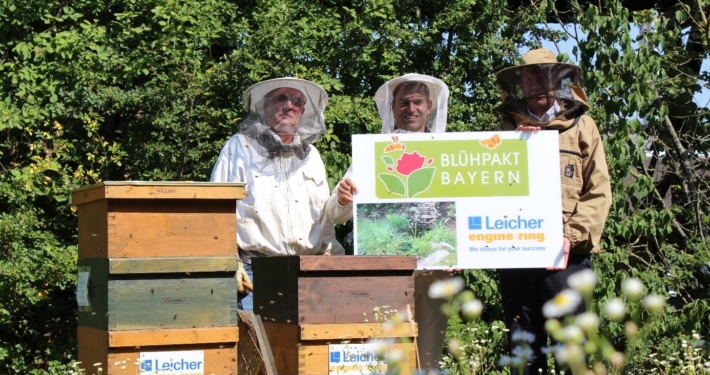 Die Firma Leicher Engineering ist nun Teil des Blühpakts Bayern: