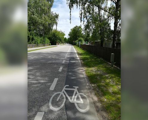 Auf Schutzstreifen werden Radfahrer sichtbar