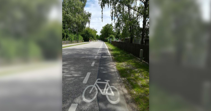 Auf Schutzstreifen werden Radfahrer sichtbar