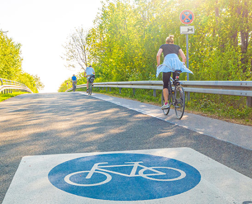 Fahrradstraßen in der Gemeinde Kirchheim