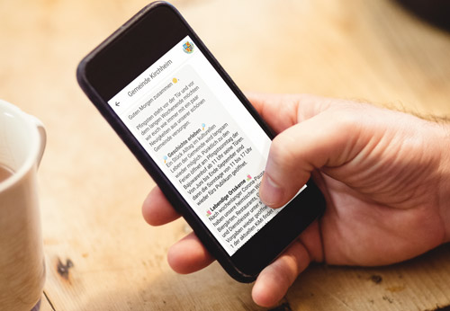 Notify-Newsletter der Gemeinde