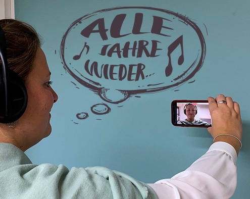 Weihnachtslied-Video-Aktion