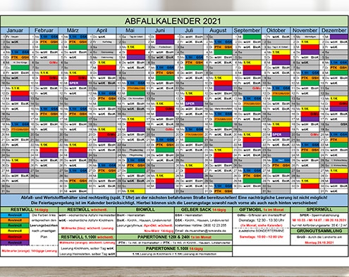 Der Abfallkalender 2021 der Gemeinde Kirchheim b. München steht nun zum Download bereit.
