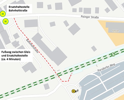 Foto: Planübersicht der Haltestellen-Verlegungen