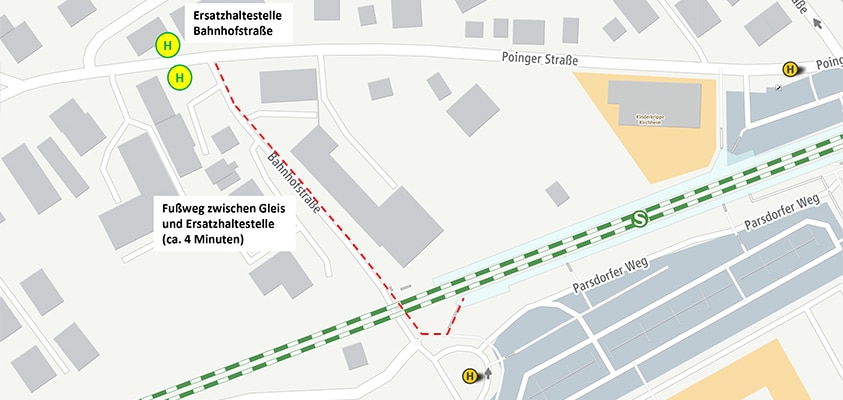 Foto: Planübersicht der Haltestellen-Verlegungen