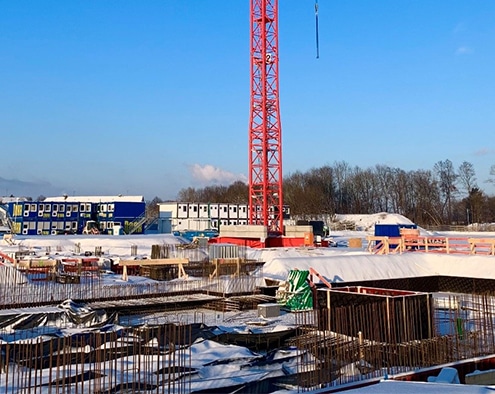 Foto: Baustelle für den Gymnasium-Neubau